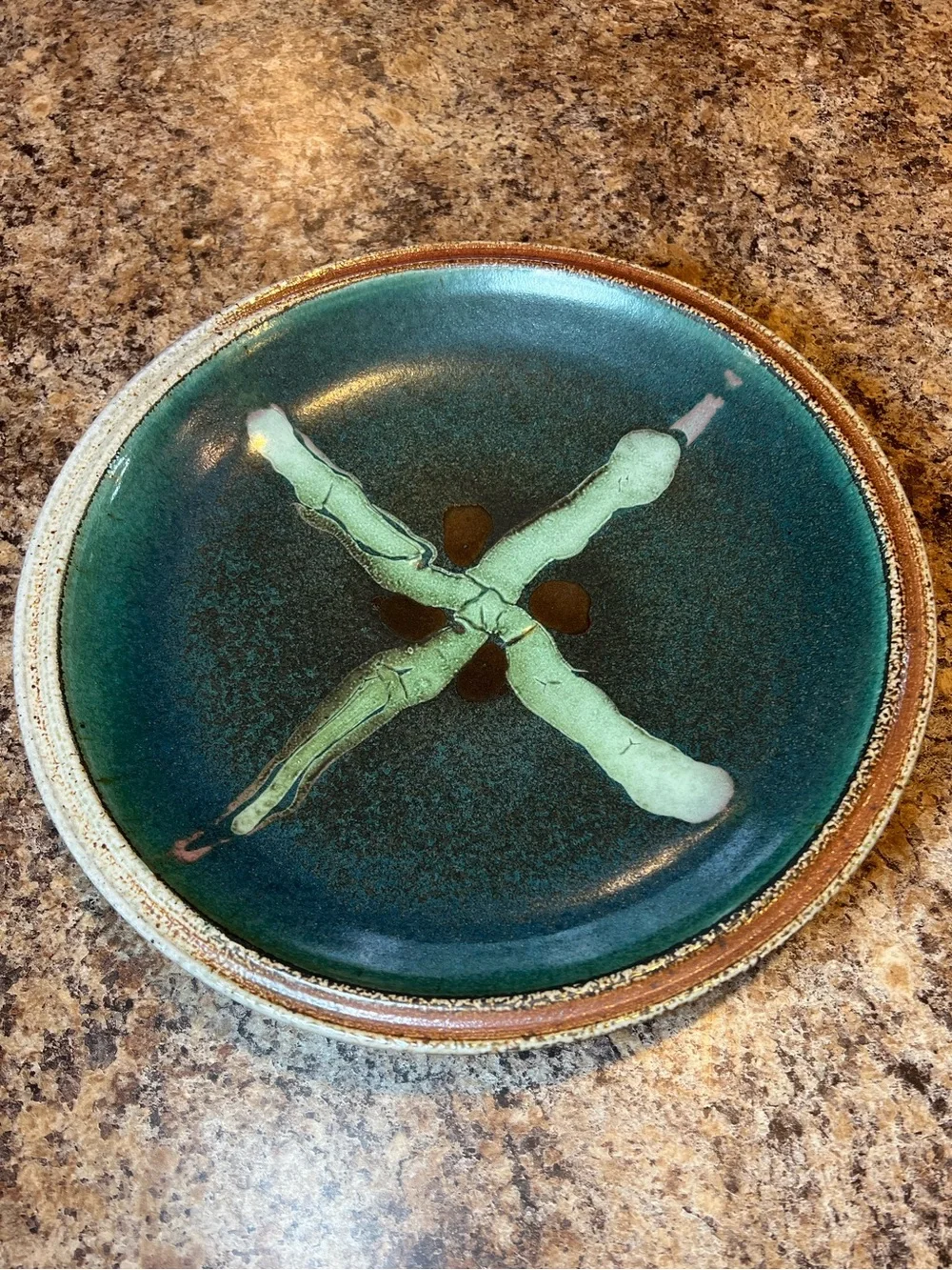 Handcrafted Ceramic Green Glazed Serving Bowl by Bob Pinter Alaska 13